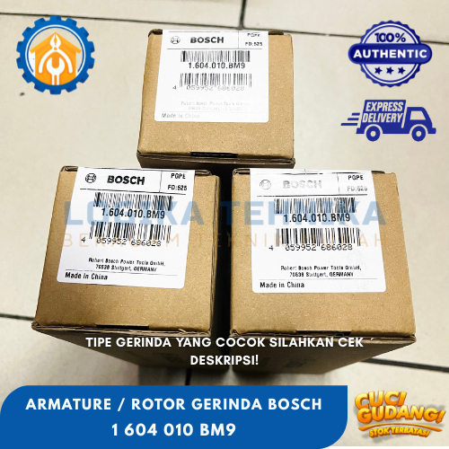BOSCH (1604010BM9) Rotor GWS 750-100 | Armature GWS 750-100 | Angker / Rotor Gerinda Tangan Bosch