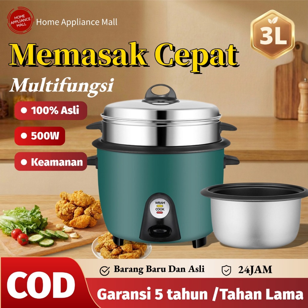Rice Cooker 3L Meningkatkan Digital Low Carbo Rumah Tangga Kecil Panci Anti Lengket Multifungsi Untu