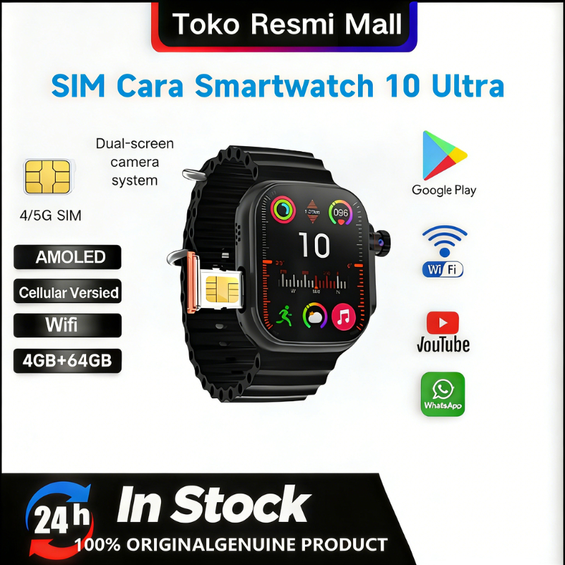 SIM card slot  SmartWatch With sim slot 4GB RAM+64GB ROM Smart Watch S9/S10Ultra For Android IOS Sto
