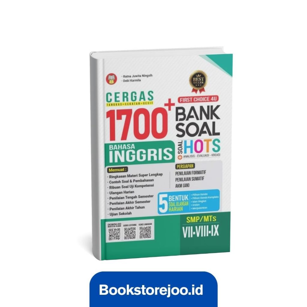 Cergas 1700+ Bank Soal Bahasa Inggris Untuk SMP/MTS Kelas VII-VIII-IX (Ratna Juwita)