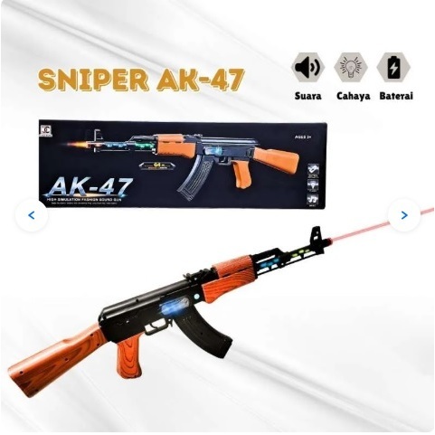[DCOBRA] Mainan Sniper AK47 Infrared Dengan Suara Dan Lampu
