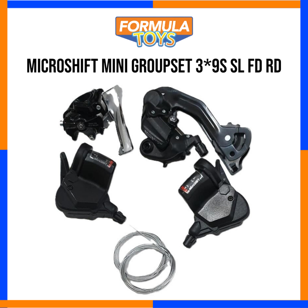 MINI GROUPSET COCOK UNTUK SEPEDA LIPAT/MTB/GRAVEL/HYBIRD  MICROSHIFT MINI GROUPSET 3*9S SL FD RD