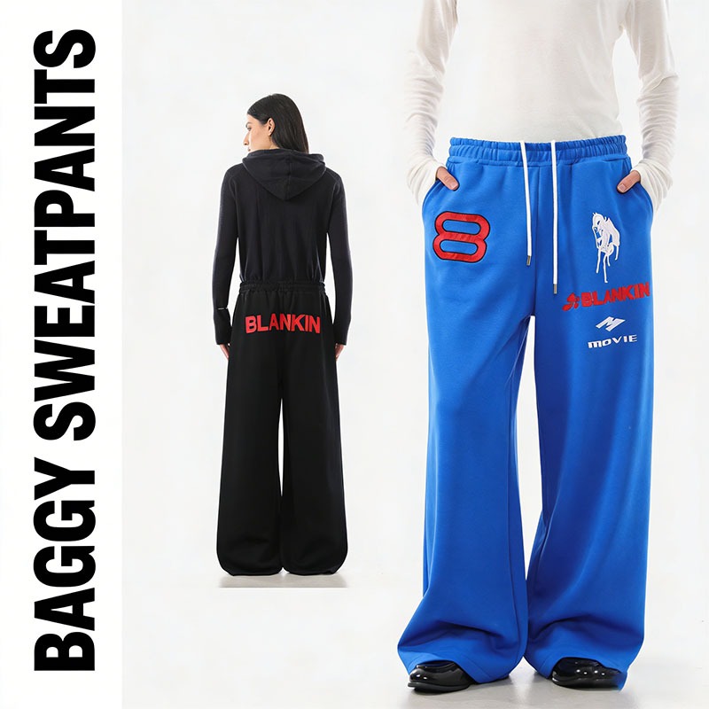 Baggy Sweatpants Celana Panjang Pria Celana oversize pria wide leg Baggy pants Terbaru Baggy Fit