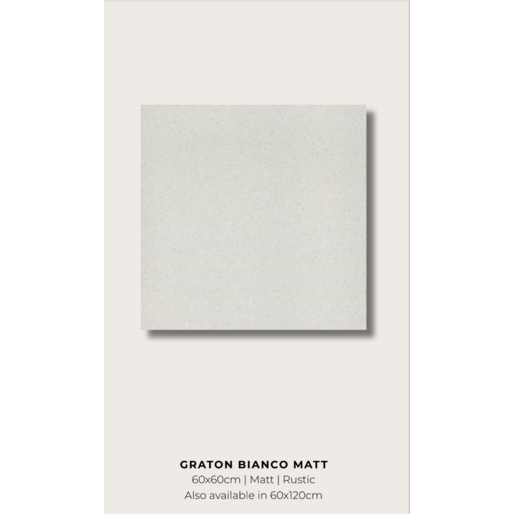 Granit Valentino Stone Graton Bianco, Black Matt 60x60