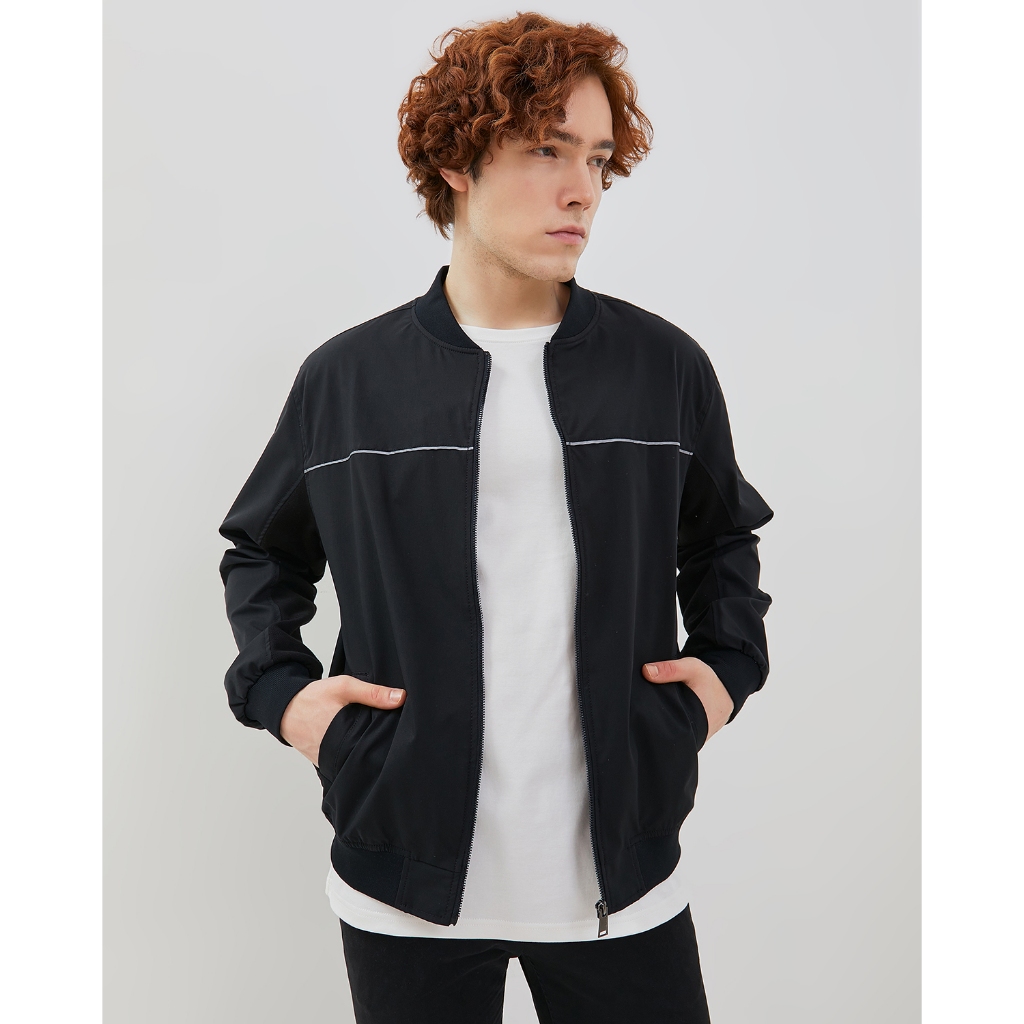VALINO Jaket Bomber Hitam Pria - V-EACO13-B9