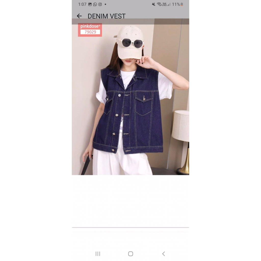 vest jeans FAVOR fashion wanita import murah kekinian