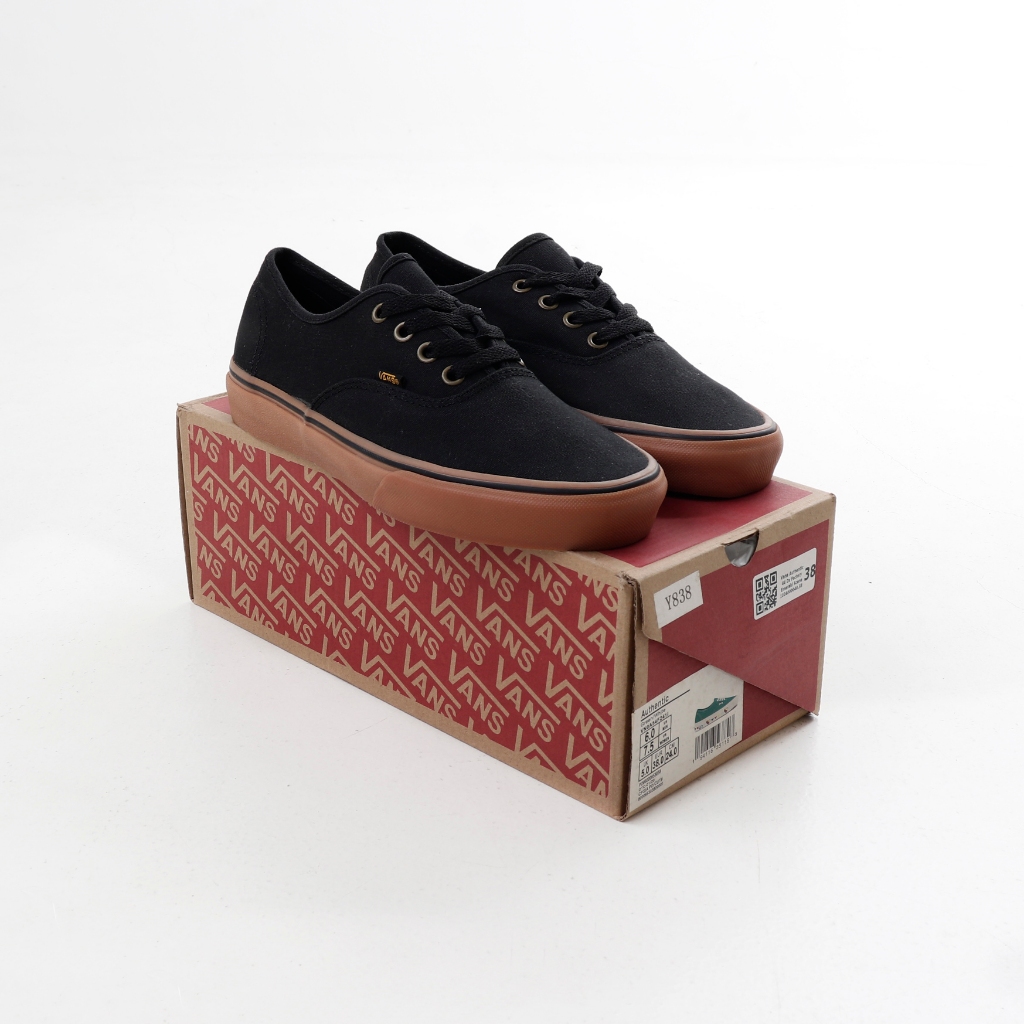 (VLTAVN) Sepatu Sneakers Vans Authentic Classic Black Gum (Up)