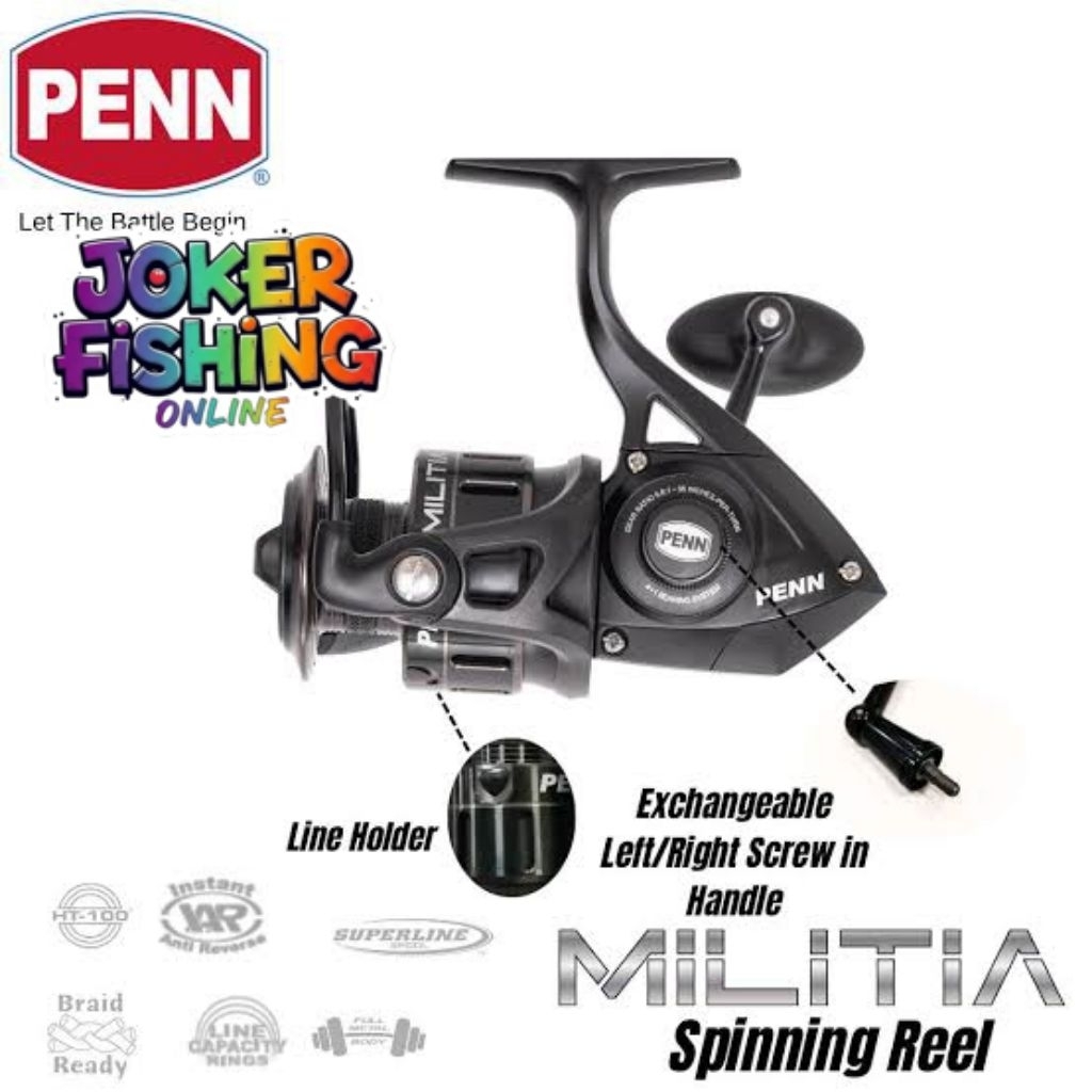 REEL PENN MILITIA (4000-8000) FULL METAL BODY HT-100 DRAG SYSTEM