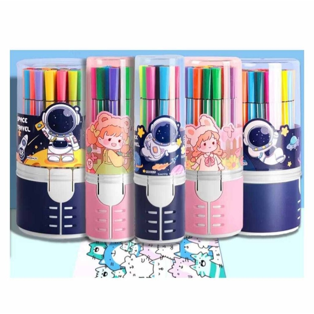 Spidol Warna Warni Aimilo 12 dan 24 Warna Spidol Anak 