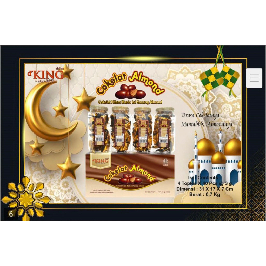Makassar! Dking coklat Bonibol Almond Chocoberry Spesial moment isi 4 toples