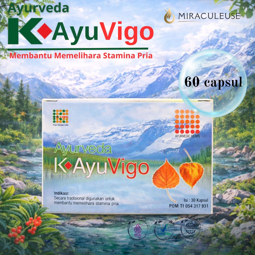 K Ayuverda AyuVigo 60 Capsules ORIGINAL K-LINK | AYU VIGO KLINK