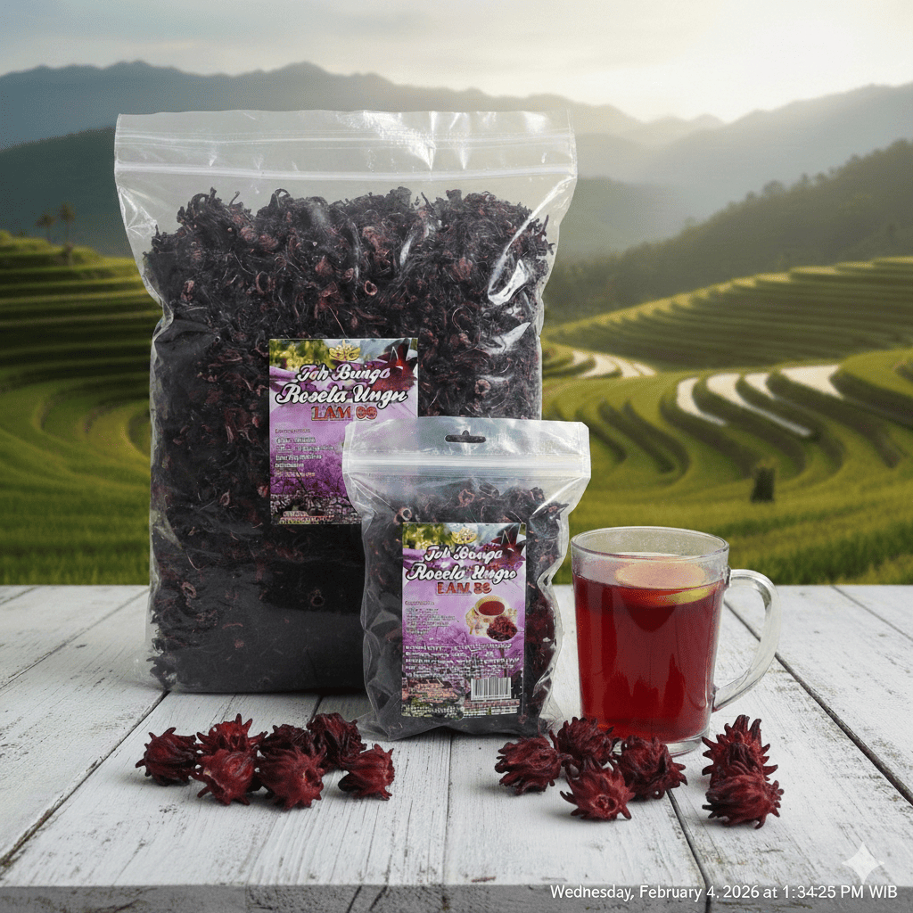Teh Bunga Rosela Ungu Kering Organik