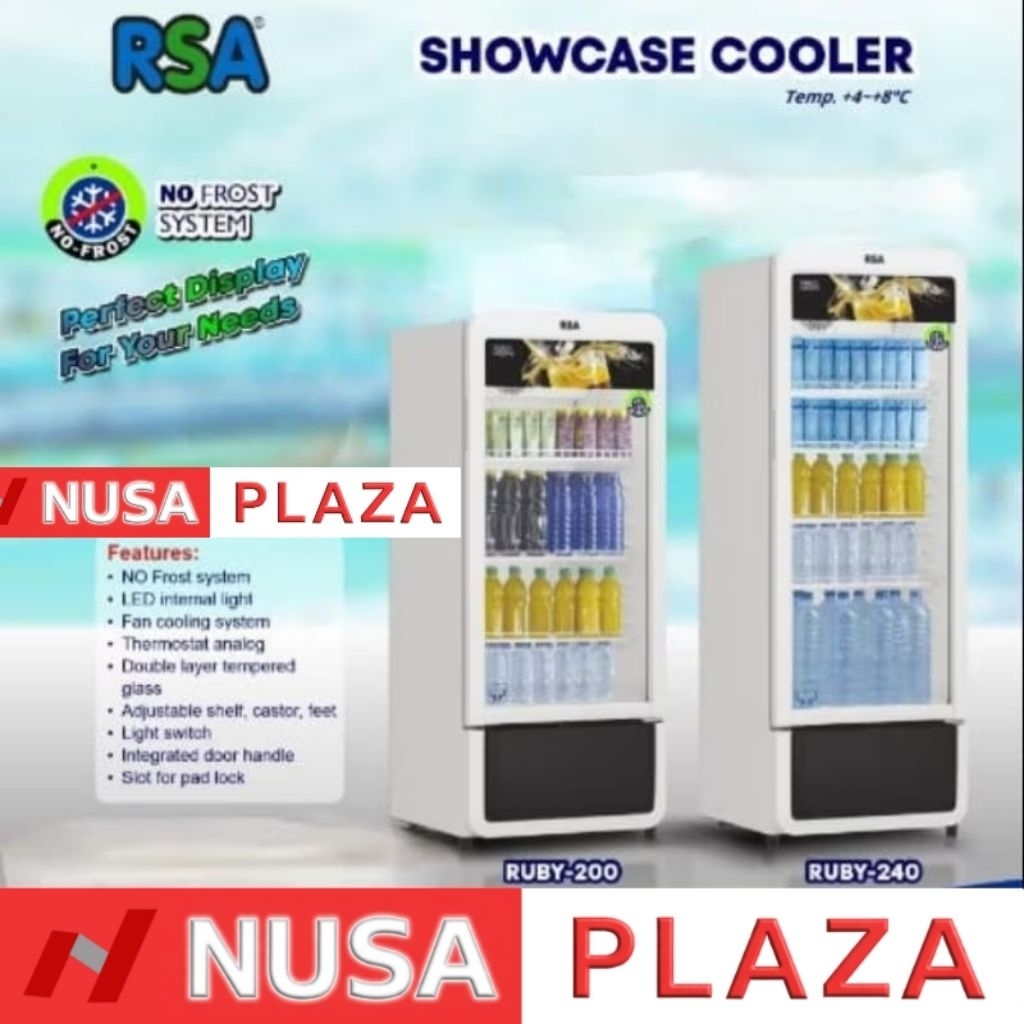 SHOWCASE RSA 3 RAK RUBY 200 / 4 RAK RUBY 240 (KHUSUS MEDAN)