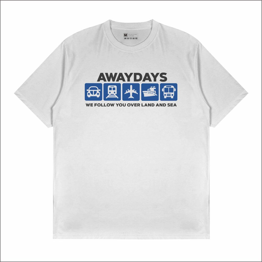 Kaos Distro Awaydays Putih Casual Ultras Football