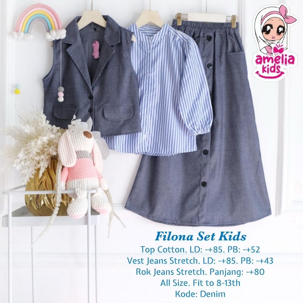 Vinola Set Kids Setelan Anak Perempuan Setelan Anak Perempuan Original Ori Amelia Kids