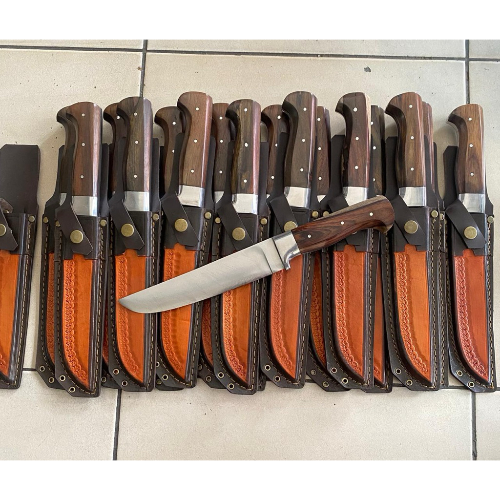 Pisau dapur baja hss fulltank sarung kulit terbaik baja hss