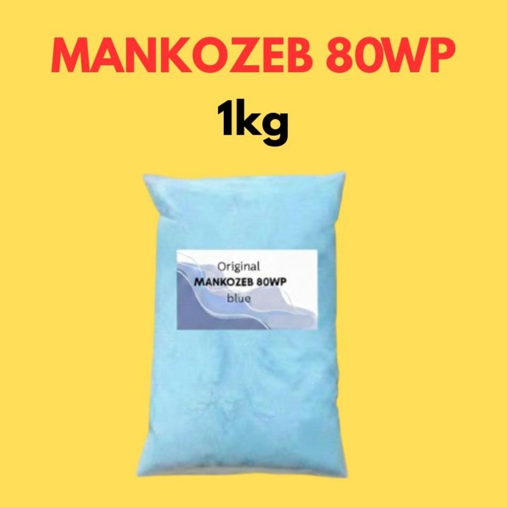 PUPUK PLUS MANKOZEB BLUE 1 KG 80wp/ MANKOZEB BIRU BAHAN AKTIF MANKOZEB, SILIKA, CALSIUM CARBONAT/ Fu
