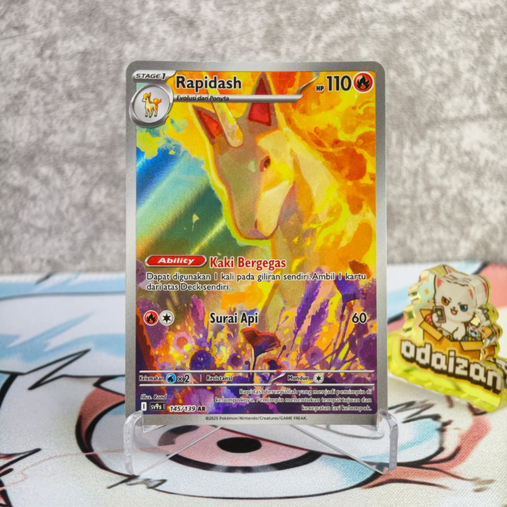 Rapidash sv9s 145/139 AR ID Kartu TCG Pokemon