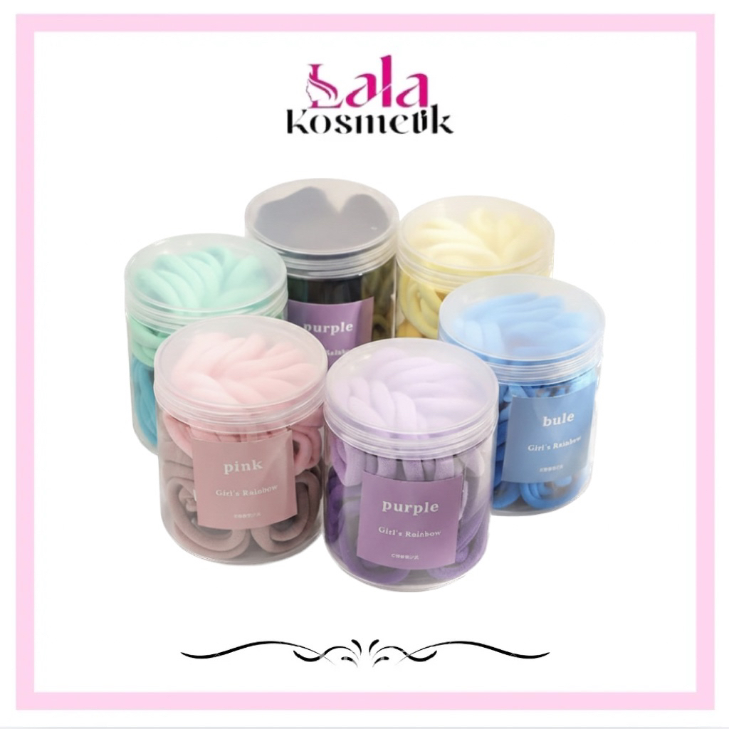 Ikat Rambut Warna 50 Pcs - Ikat Rambut