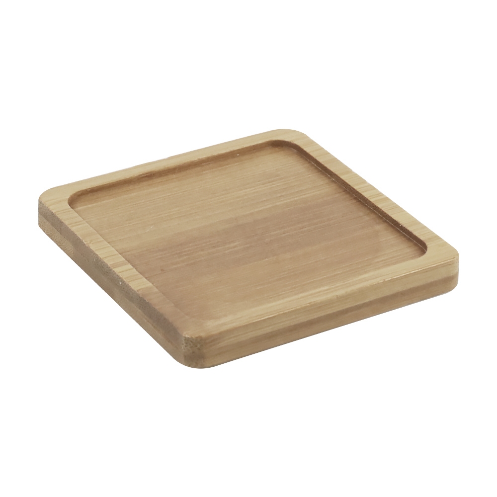 Alas Tatakan Pot Tanaman Minimalis Material Bambu Tray berbentuk Persegi