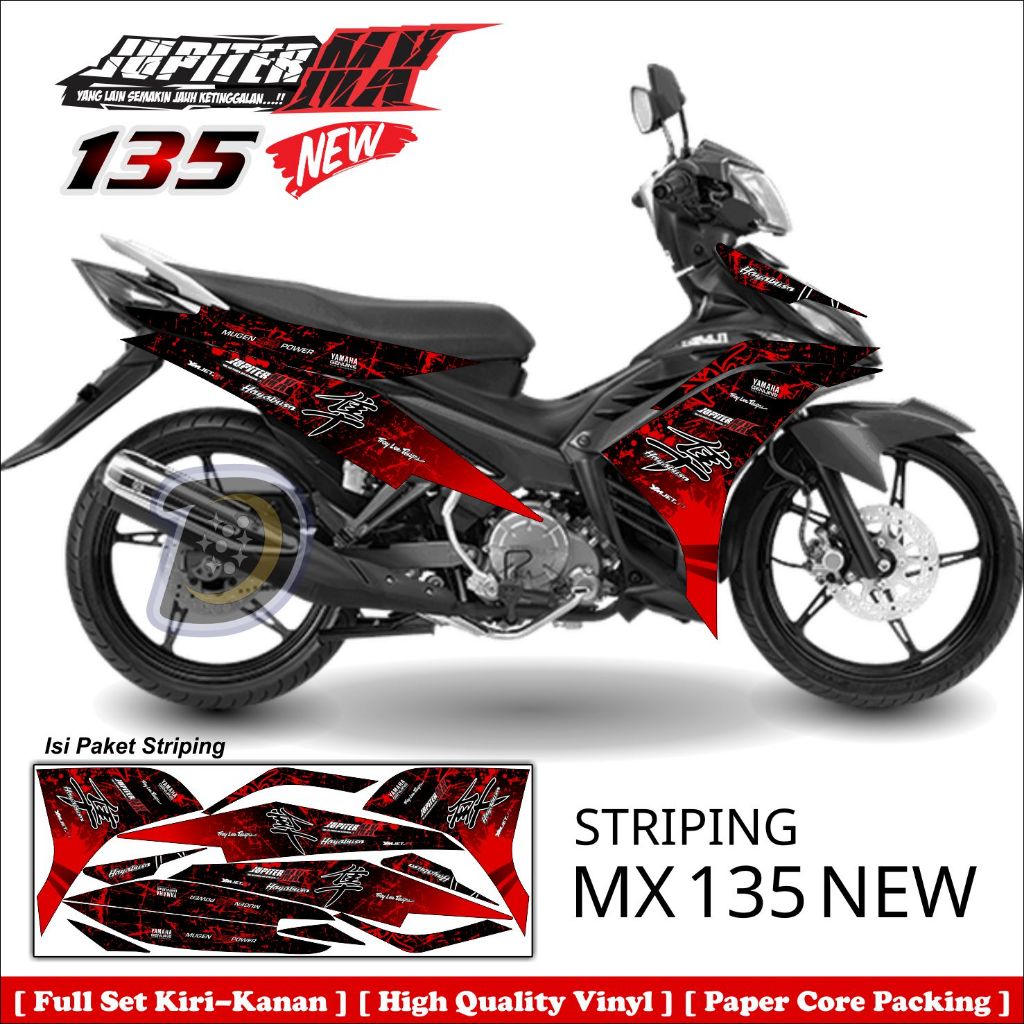 Stiker Motor Jupiter Mx New 135 Striping Lis Jupiter Mx 135 New Hayabusa