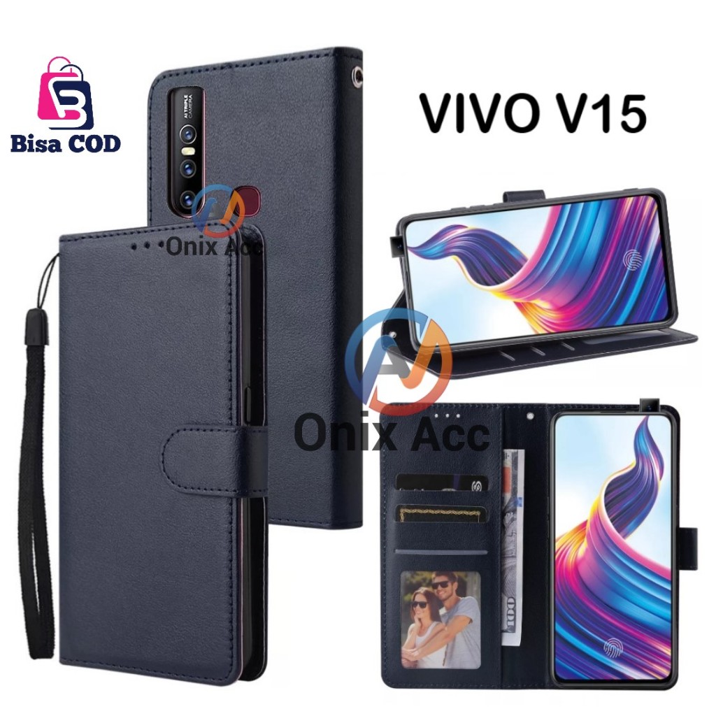 Flip Case VIVO V15 Casing Dompet Wallet Standing