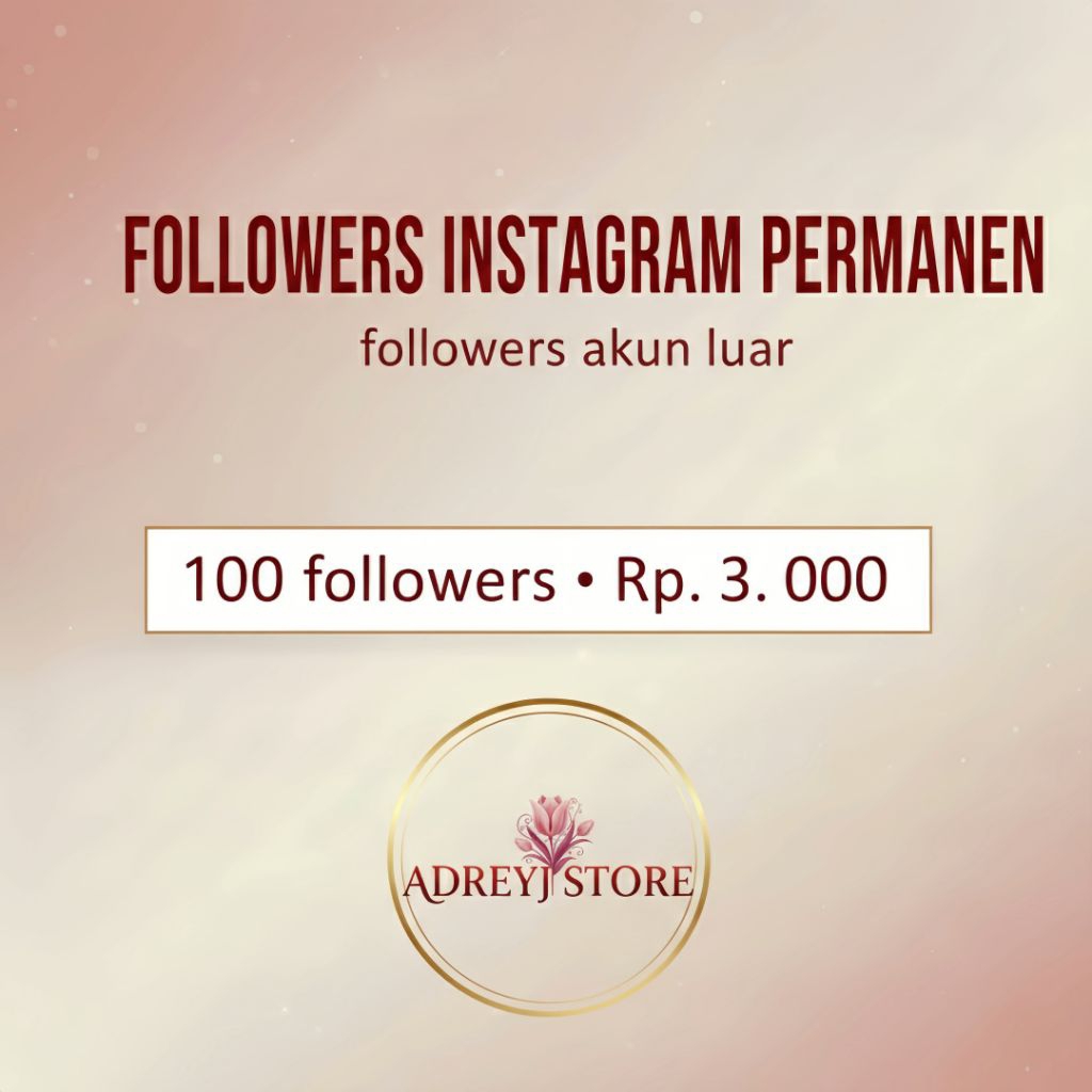 Followers IG Permanen ( Akun Luar )