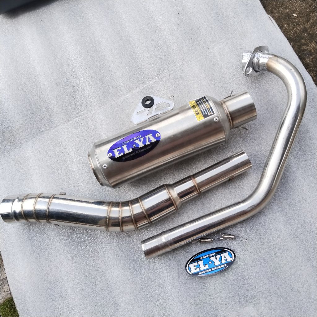 KNALPOT RACING ELYA ORIGINAL DPJ GP1 SARANGAN FULL DAN SETENGAH PNP MOTOR SATRIA FU VIXION OLD NEW S