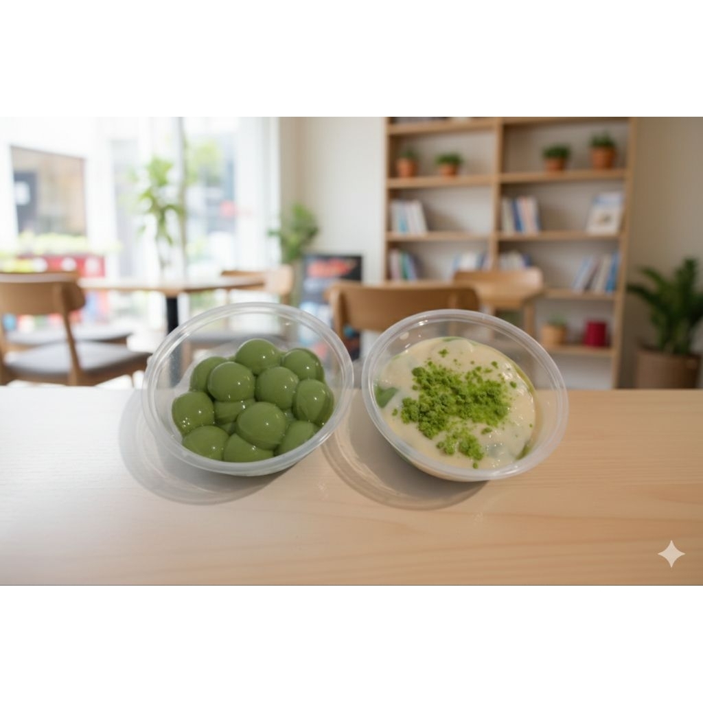 Silky Matcha Puding+Vla Keju Susu 200ml