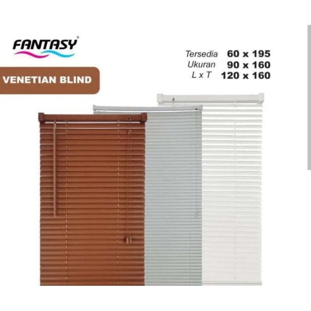 Tirai Gorden Gulung PVC Venetian Blind 120x160