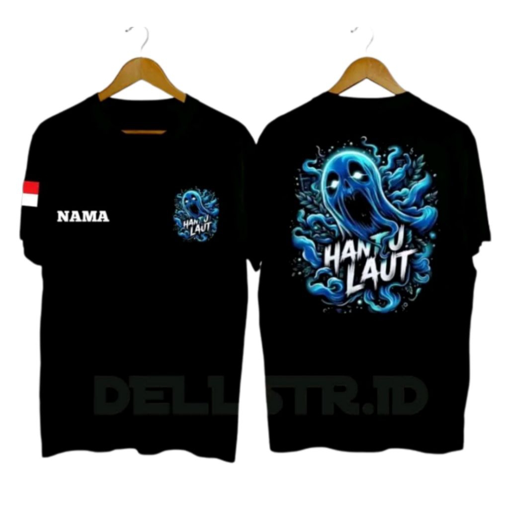 KAOS TSHIRT HANTU LAUT CORAK BIRU//TSHIRT NEW