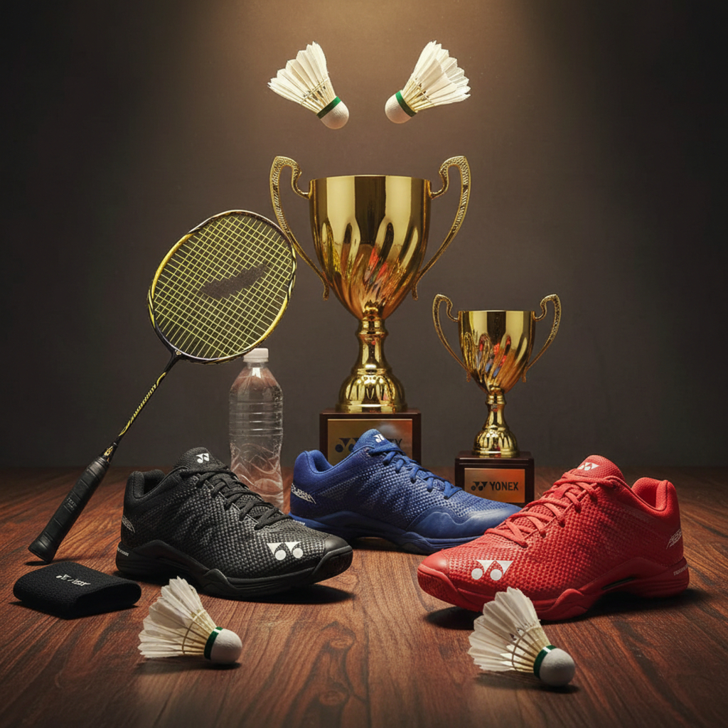 FREE ONGKIR | YONEX AERUS 3 Black Power Cushion Sepatu Badminton Pria Dan Wanita