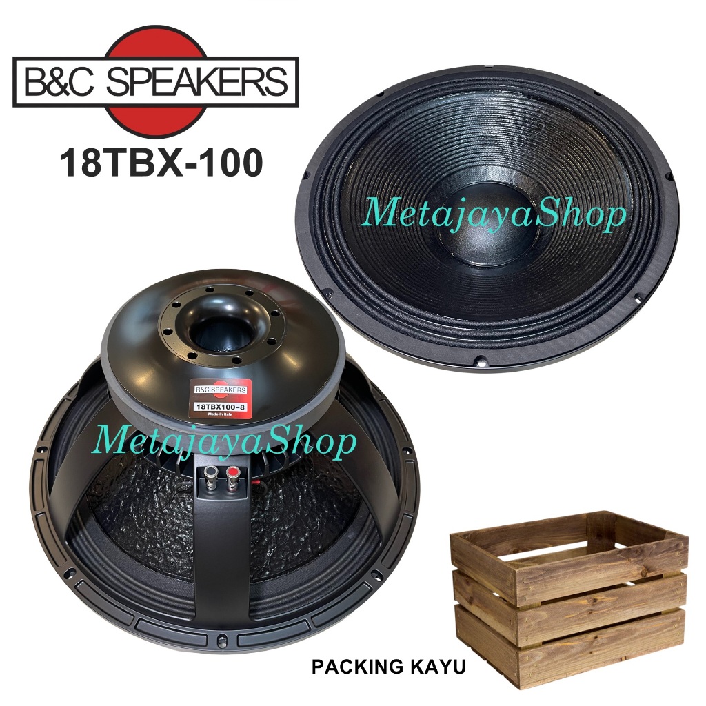 Speaker Component  18in B&C 18TBX-100 Subwoofer Low  VC 4 Inch BNC 18"