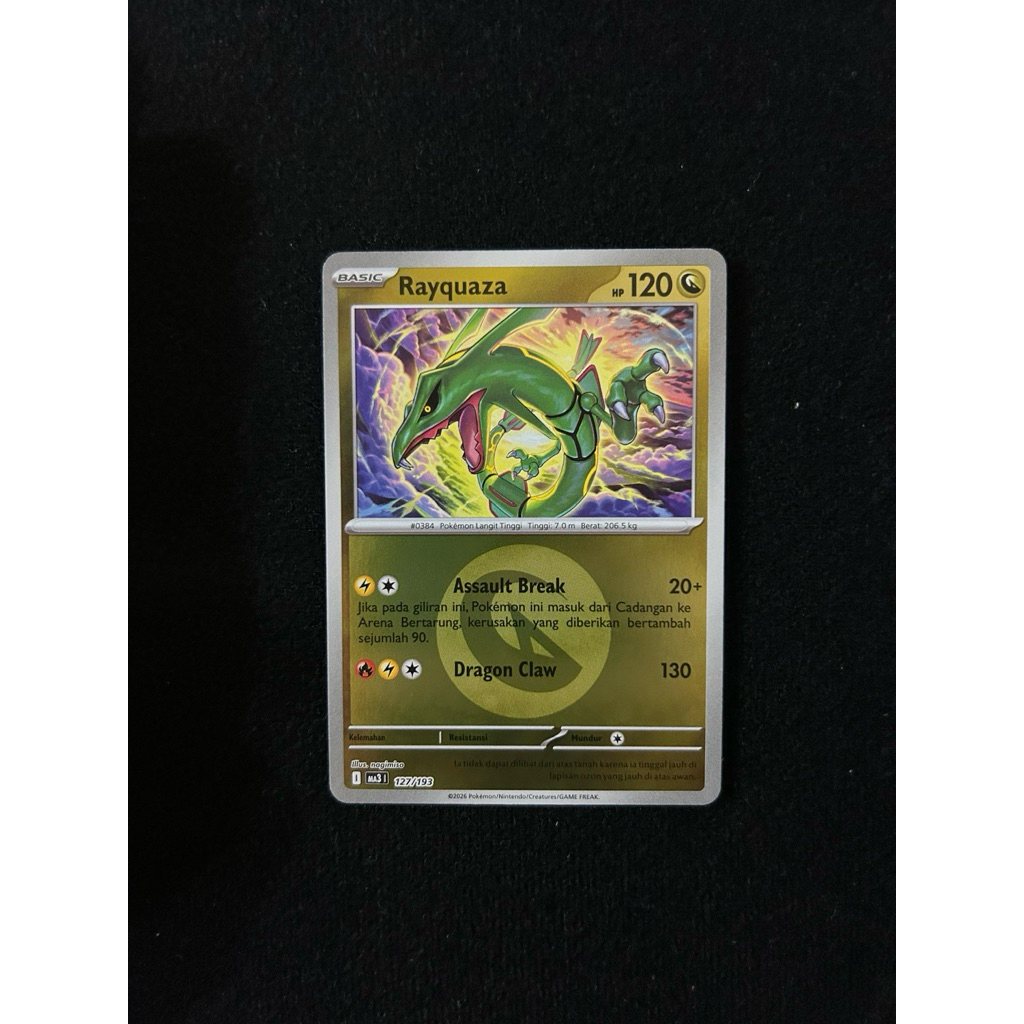 RAYQUAZA HOLO ma3 127/193 POKEMON CARD TCG INDONESIA KARTU POKEMON