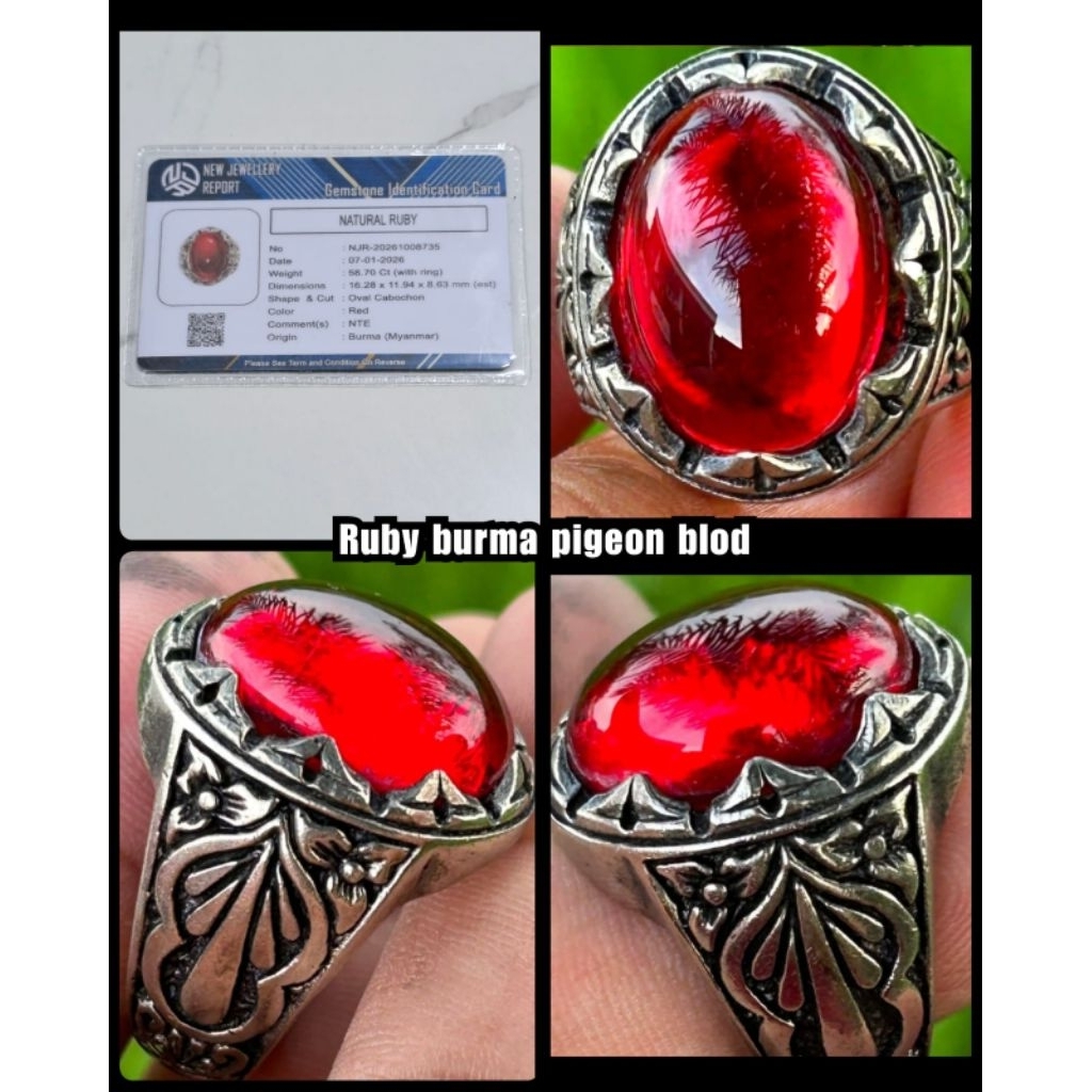 original Ruby boll Burma Myanmar ( pigeon blod HQ )