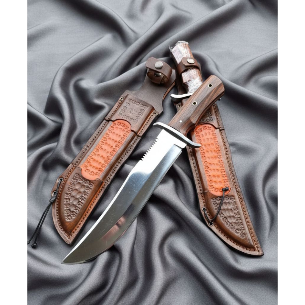 pisau bushcraft rambo premium