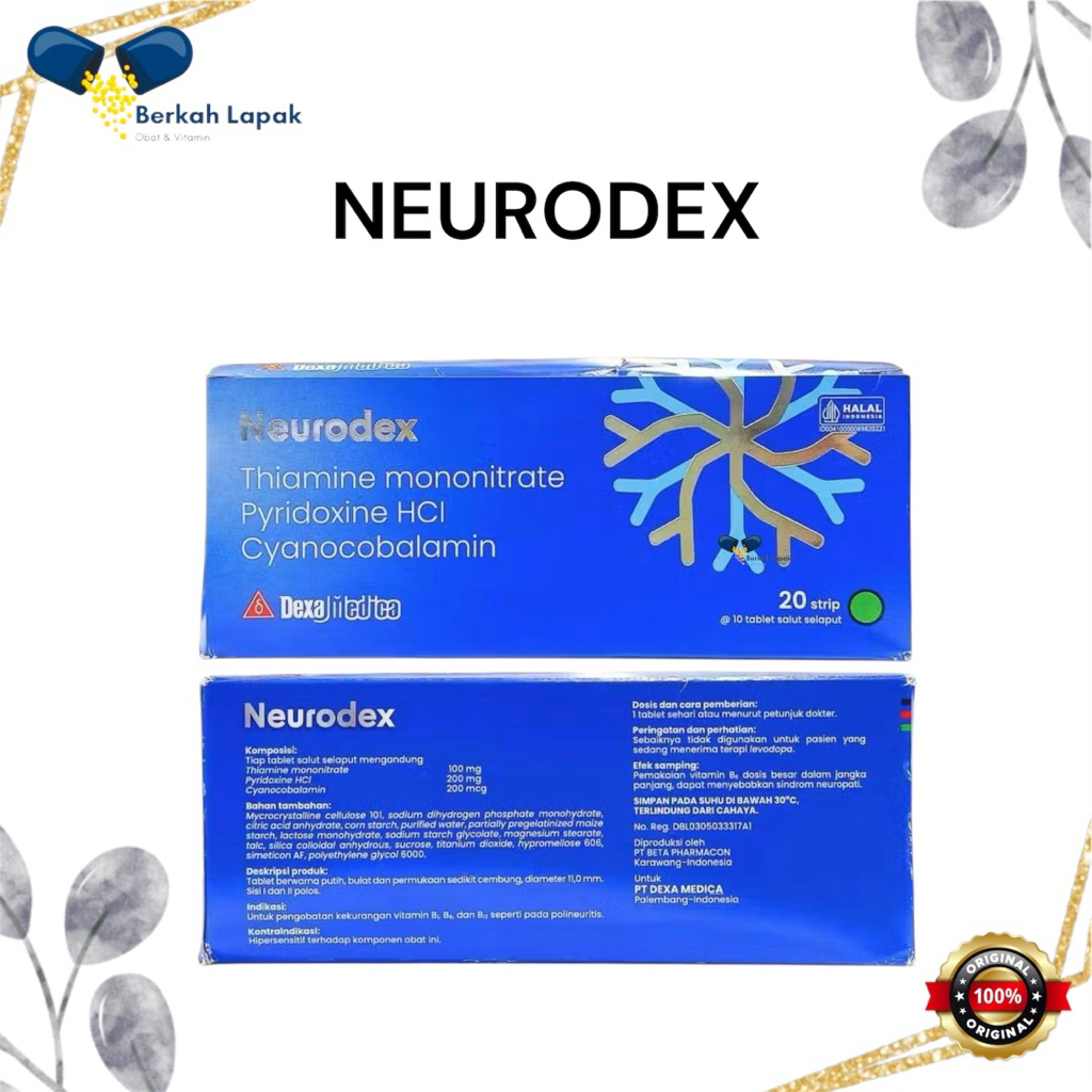 Neurodex – Obat Untuk Kekurangan Vitamin B – Menghilangan  Kebas/ Kesemutan – Vitamin Saraf – 10 Tab