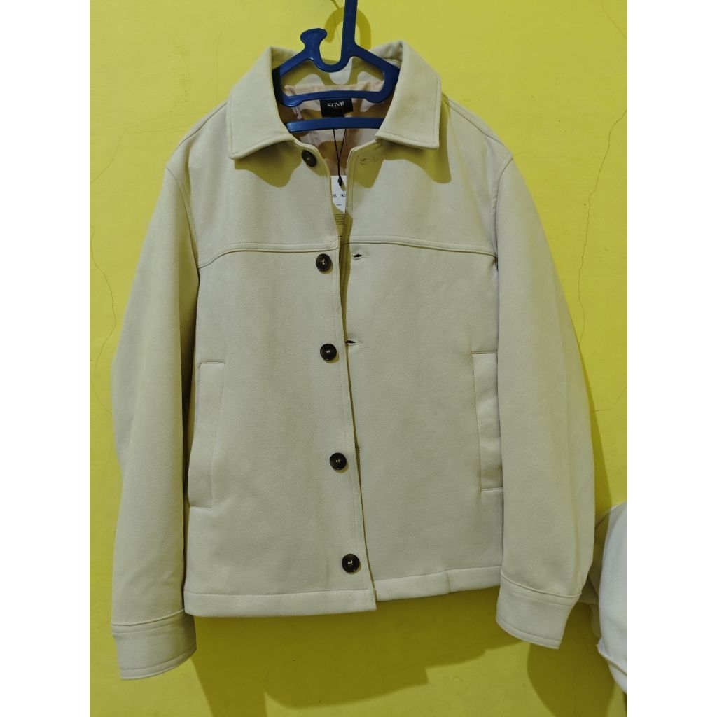 Button Suede Jacket OffWhite SIGNORE S