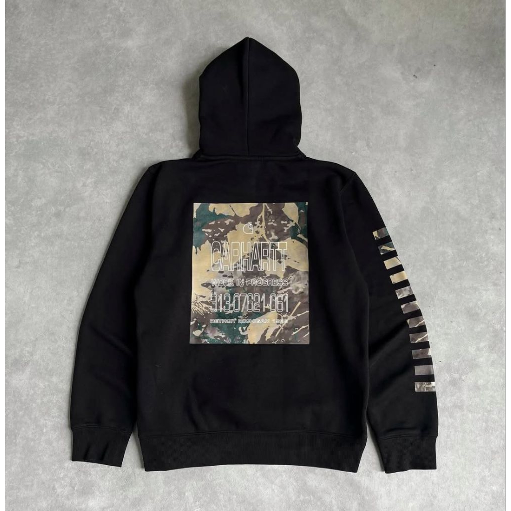 Hoodie carhartt wip spalout camo unisex full tag jaket pria carhartt