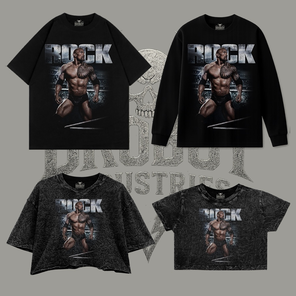 B-i The Rock (The Actress) Oversize Tee | Long Slevee Tee | CropTop Oversize | CropTop SlimFit | Bla