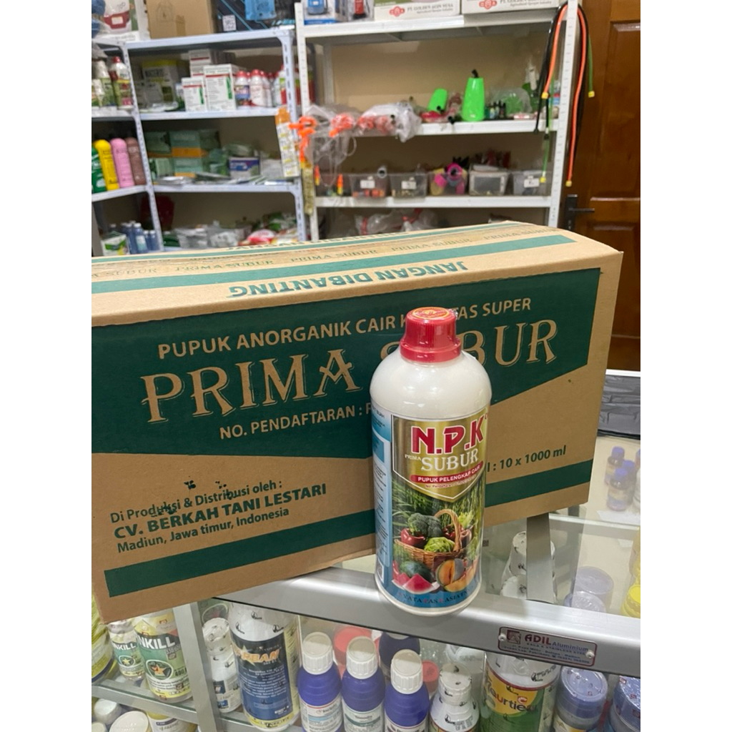 Pupuk cair NPK SUBUR 1 DUS ISI 10 BOTOL+10 KAOS