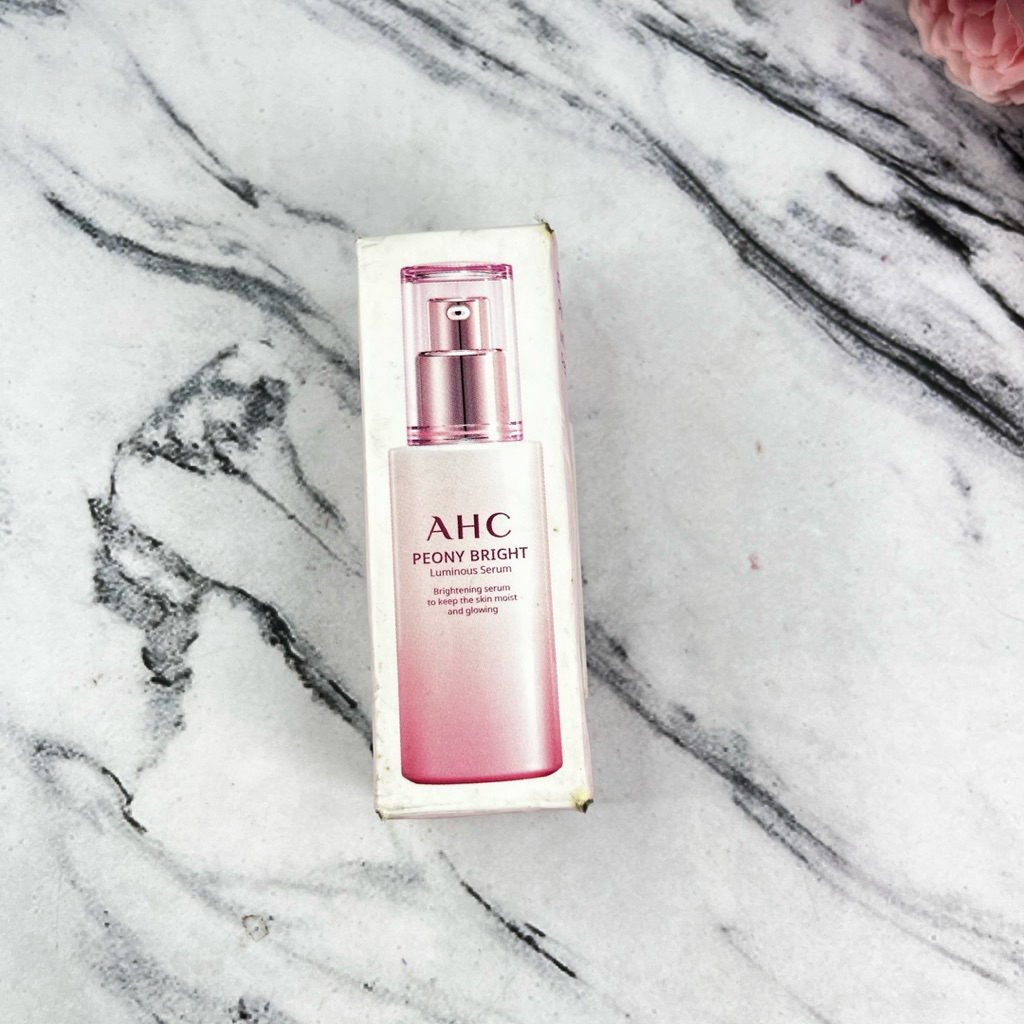 AHC Peony Bright Luminous Serum 15ml membantu mencerahkan kulit kusam dan meratakan warna kulit