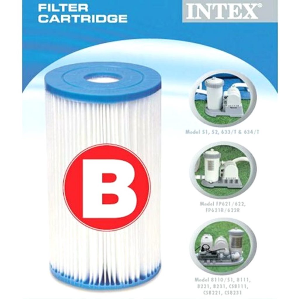 Refil Filter Cartridge Type B Krystal Clear Pool Basics - Intex 29005