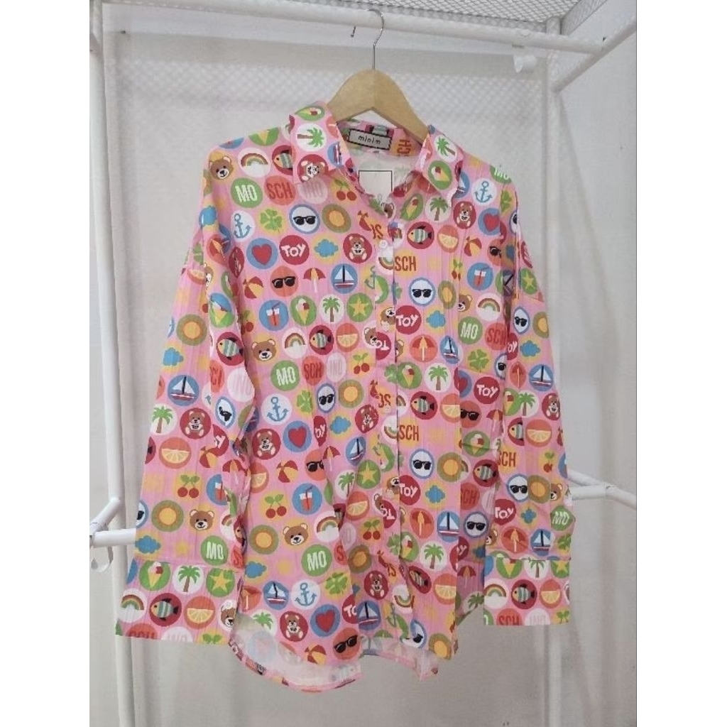 BEST Seller Kemeja Premium MINIM & Papa Bear Print Karakter Lucu NEW BKK Bangkok Toy story, Care Bea