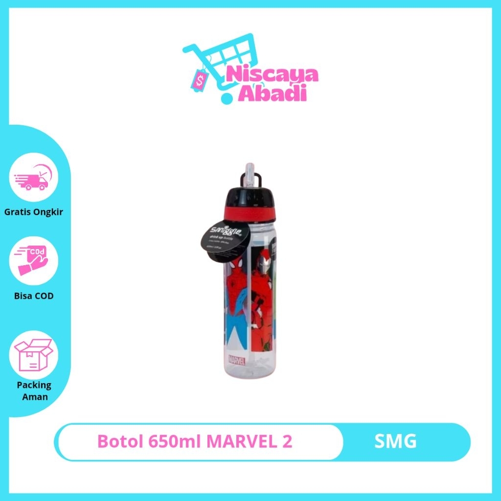 MARVEL 2 Botol Minum Smiggle 650ml BPA Free