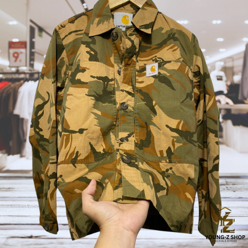 (Young-Z) Kemeja Carhartt Lengan Panjang Pria Motif Camo | Long Sleeve Shirt Cowok