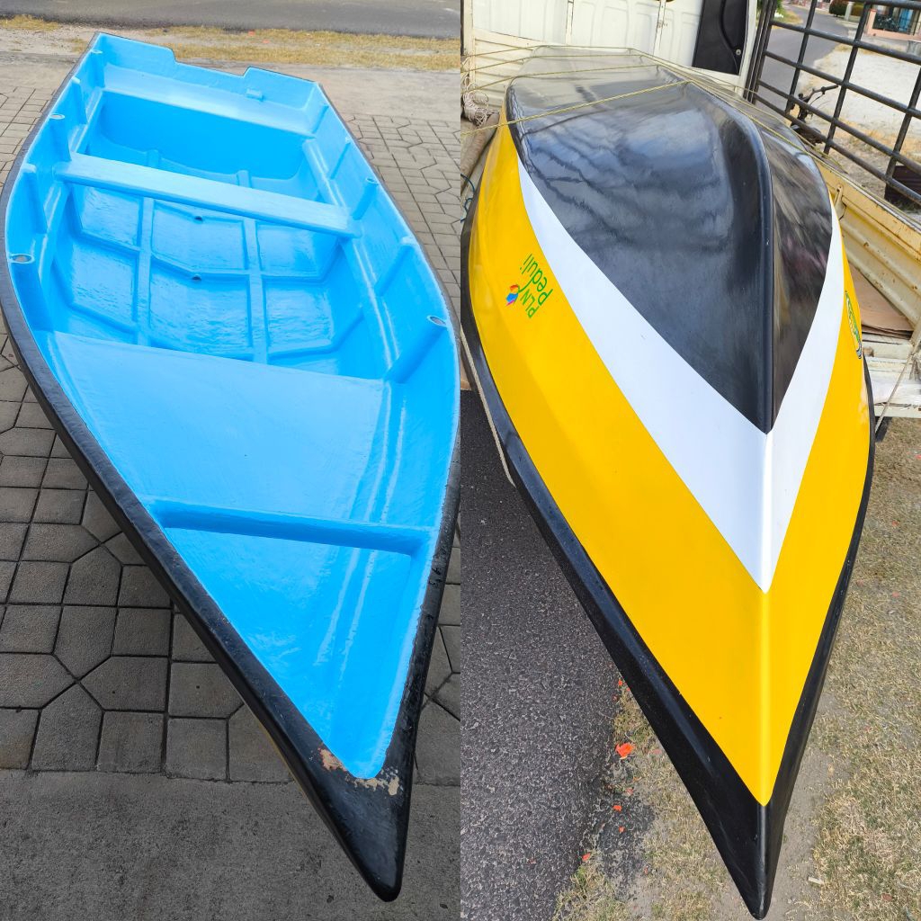 Kapal Full Fiber Spek Custom Perahu Rescue Boat 4Meter Lebar 1.32