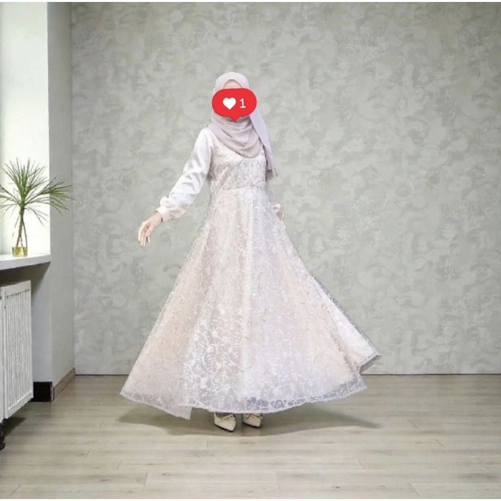 gamis gaun muslimah dress kondangan cantik murah