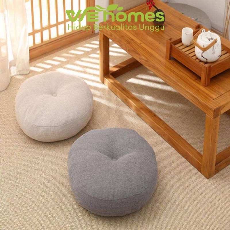 Tikar futon chenille bulat, tikar tatami tebal, lembut, dan nyaman, tikar jendela teluk, tikar lanta