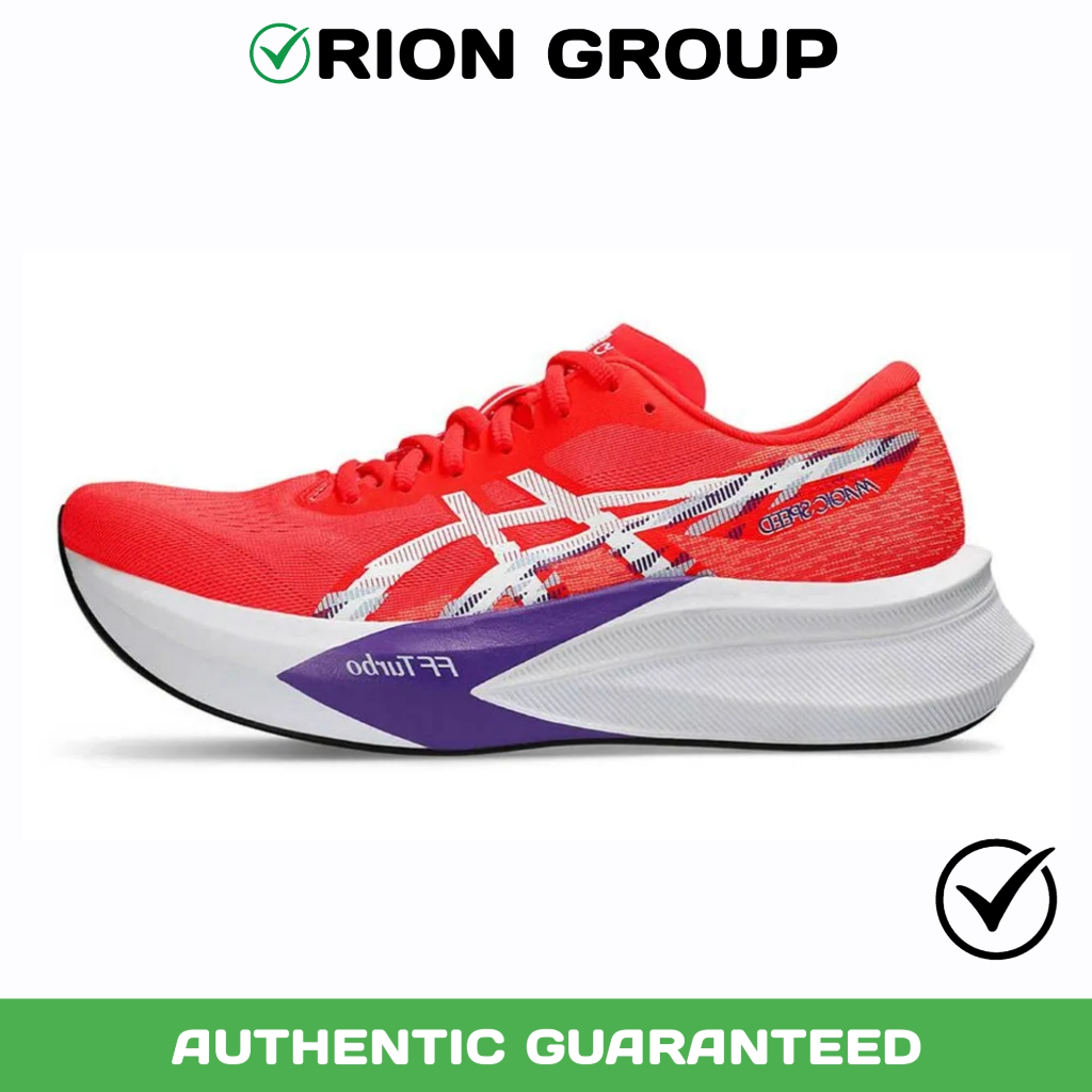 Sepatu Lari / Running Pria Wanita Asics Magic Speed 4 Orange Purple Original